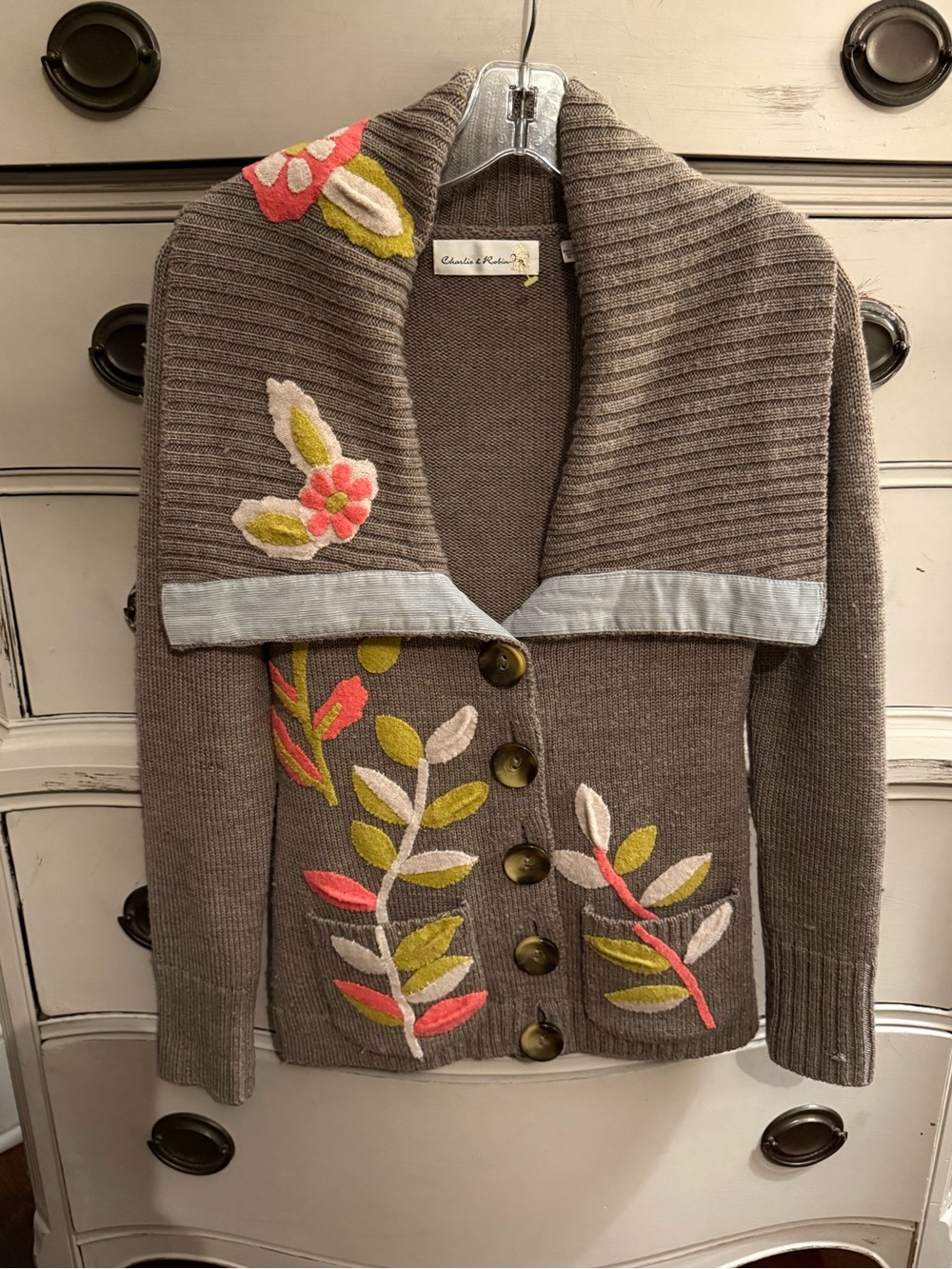 Anthropologie Charlie & Robin Shawl Collar Cardigan Sweater XS